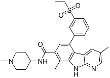 5-[3-(乙基磺?；?苯基]-3,8-二甲基-N-(1-甲基-4-哌啶